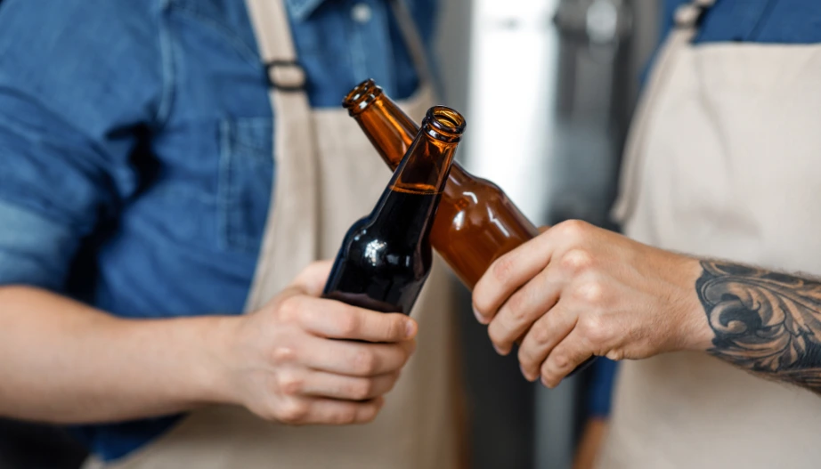 fresh and cold beer walk in brewery cooler