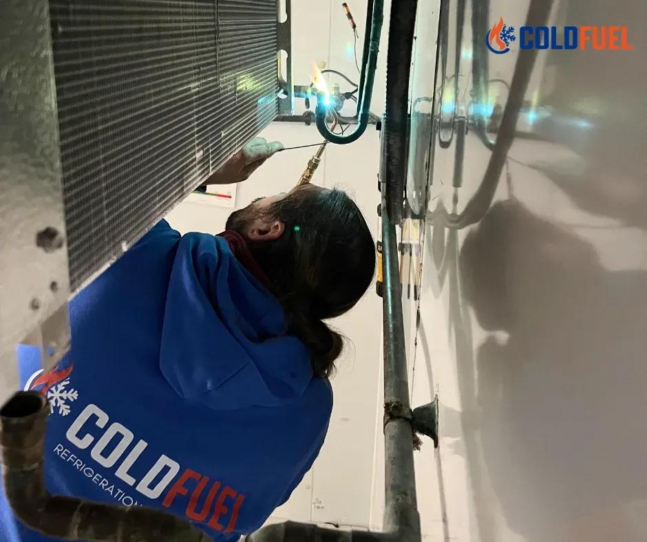 refrigeration system repair work process