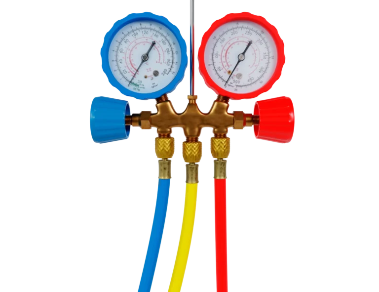 Refrigerant manifold gauge set used for testing and calibration